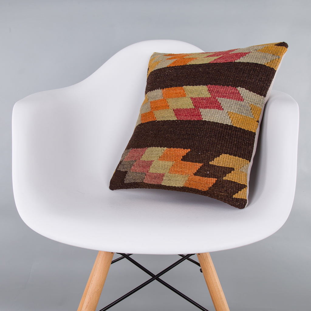 Geometric Multiple Color Kilim Pillow Cover 16x16 7256