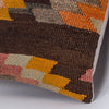 Geometric Multiple Color Kilim Pillow Cover 16x16 7257