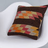 Geometric Multiple Color Kilim Pillow Cover 16x16 7285
