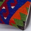 Geometric Multiple Color Kilim Pillow Cover 16x16 7405