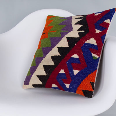 Geometric Multiple Color Kilim Pillow Cover 16x16 7517