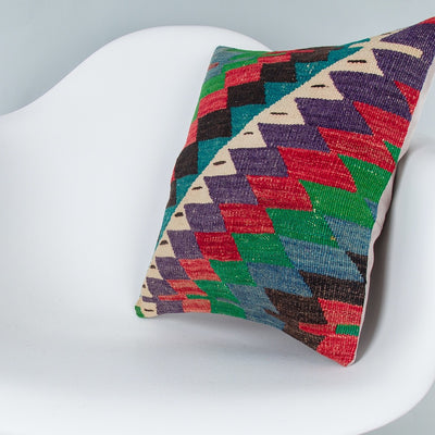 Geometric Multiple Color Kilim Pillow Cover 16x16 7743
