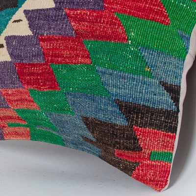 Geometric Multiple Color Kilim Pillow Cover 16x16 7743