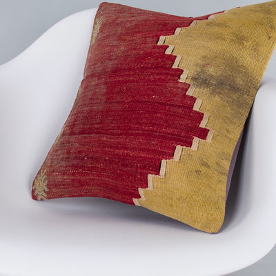 Geometric Multiple Color Kilim Pillow Cover 16x16 7851