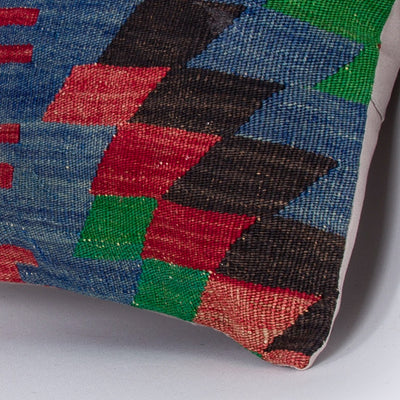 Geometric Multiple Color Kilim Pillow Cover 16x16 7959