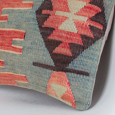 Geometric Multiple Color Kilim Pillow Cover 16x16 8134