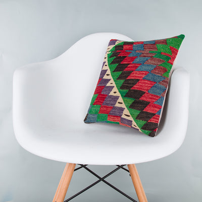 Geometric Multiple Color Kilim Pillow Cover 16x16 8150