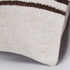 Striped Beige Kilim Pillow Cover 16x16 7287