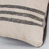Striped Beige Kilim Pillow Cover 16x16 7763