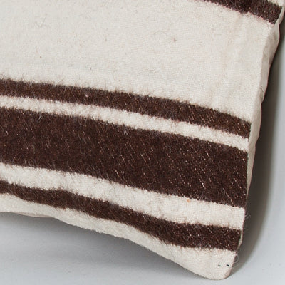 Striped Beige Kilim Pillow Cover 16x16 7769