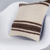 Striped Beige Kilim Pillow Cover 16x16 7826