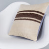 Striped Beige Kilim Pillow Cover 16x16 7836