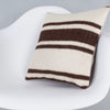 Striped Beige Kilim Pillow Cover 16x16 7868