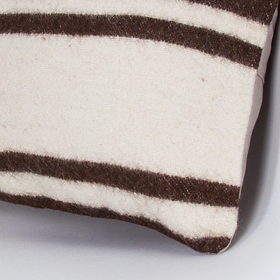 Striped Beige Kilim Pillow Cover 16x16 7868