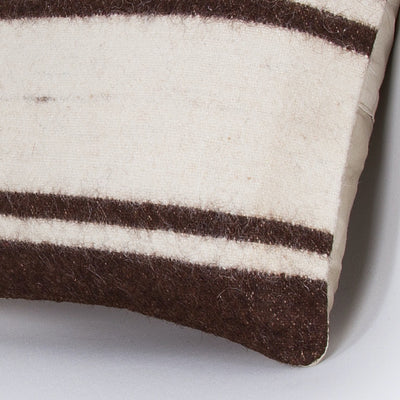 Striped Beige Kilim Pillow Cover 16x16 7871