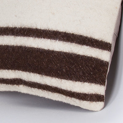 Striped Beige Kilim Pillow Cover 16x16 7873