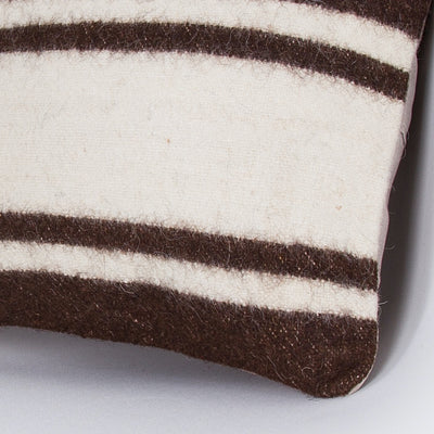 Striped Beige Kilim Pillow Cover 16x16 7874