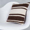 Striped Beige Kilim Pillow Cover 16x16 7875
