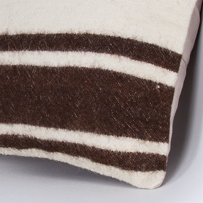 Striped Beige Kilim Pillow Cover 16x16 7875