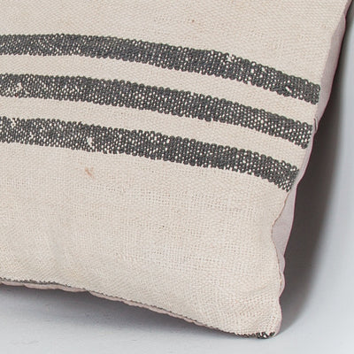 Striped Beige Kilim Pillow Cover 16x16 8004