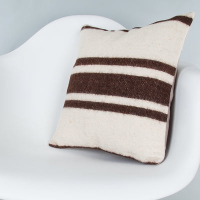 Striped Beige Kilim Pillow Cover 16x16 8022