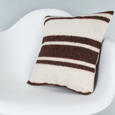 Striped Beige Kilim Pillow Cover 16x16 8024
