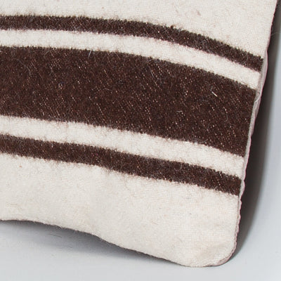 Striped Beige Kilim Pillow Cover 16x16 8025