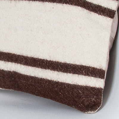 Striped Beige Kilim Pillow Cover 16x16 8026