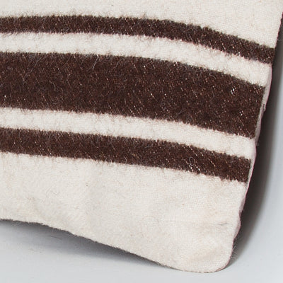 Striped Beige Kilim Pillow Cover 16x16 8027
