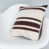 Striped Beige Kilim Pillow Cover 16x16 8029