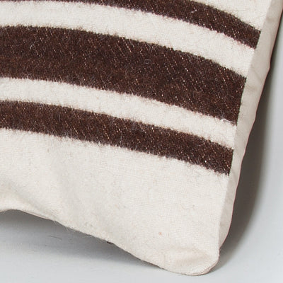 Striped Beige Kilim Pillow Cover 16x16 8029