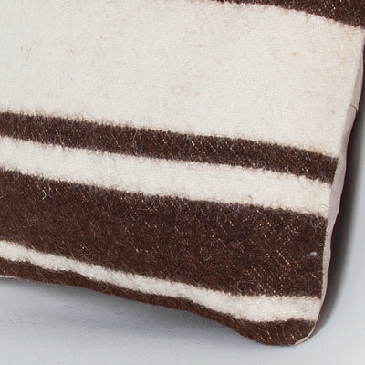 Striped Beige Kilim Pillow Cover 16x16 8042