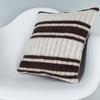 Striped Beige Kilim Pillow Cover 16x16 8064