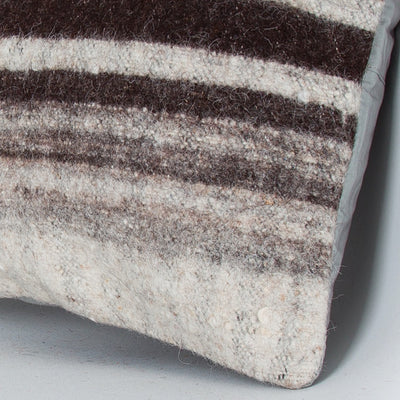 Striped Beige Kilim Pillow Cover 16x16 8065