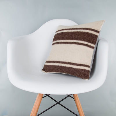 Striped Beige Kilim Pillow Cover 16x16 8066