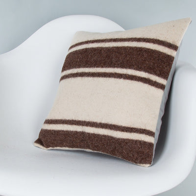 Striped Beige Kilim Pillow Cover 16x16 8066