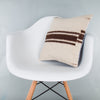 Striped Beige Kilim Pillow Cover 16x16 8069