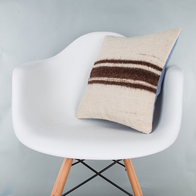 Striped Beige Kilim Pillow Cover 16x16 8070