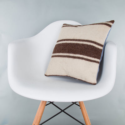 Striped Beige Kilim Pillow Cover 16x16 8071
