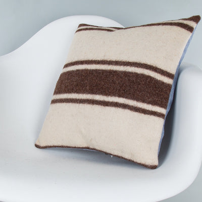 Striped Beige Kilim Pillow Cover 16x16 8071