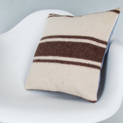 Striped Beige Kilim Pillow Cover 16x16 8072