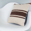 Striped Beige Kilim Pillow Cover 16x16 8073