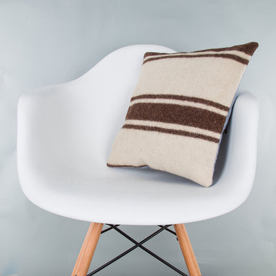 Striped Beige Kilim Pillow Cover 16x16 8076