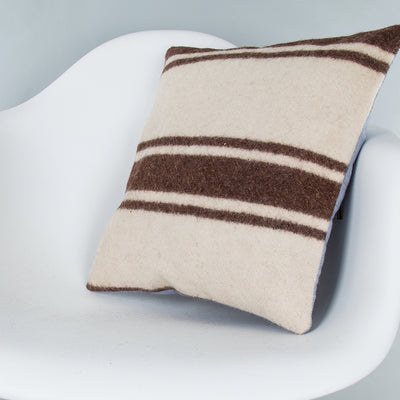 Striped Beige Kilim Pillow Cover 16x16 8076
