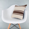 Striped Beige Kilim Pillow Cover 16x16 8077