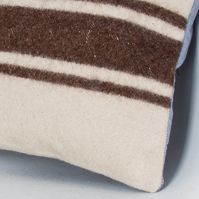 Striped Beige Kilim Pillow Cover 16x16 8077