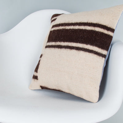 Striped Beige Kilim Pillow Cover 16x16 8079
