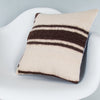Striped Beige Kilim Pillow Cover 16x16 8089