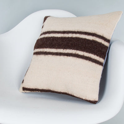 Striped Beige Kilim Pillow Cover 16x16 8089