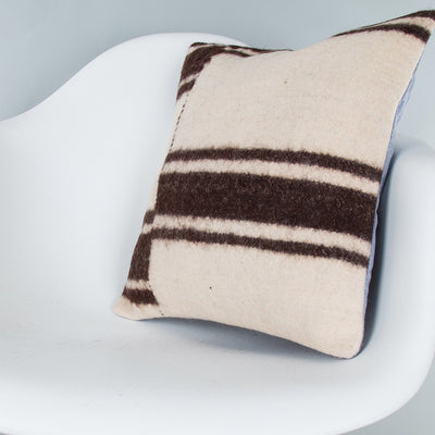 Striped Beige Kilim Pillow Cover 16x16 8091
